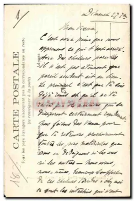 Menetou-Salon (Cher) — O Vestíbulo do Castelo — editor ROURGES, n° 974 — Verso