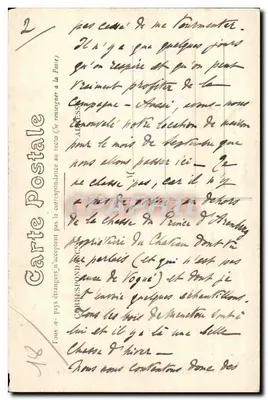 MÉNETOU-SALON (Cher) — O Castelo — Escada — Verso