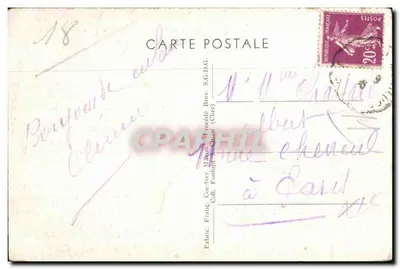 CULAN (Cher) — Zamek — Kościół i Most na drodze do Moulluçon — Wyd. Francuskie Coublier, Chalan (Cher) — Rewers