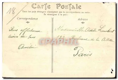 Vouzeron - O Castelo - Bilhete postal antigo — Verso