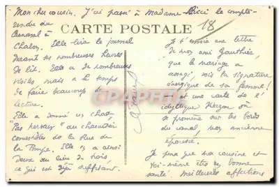 Vierzon — A Dique do Canal — Coleção Faure, n°21 — Verso