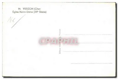 Vierzon (Cher) — Katedra Najświętszej Maryi Panny (XVe wiek) — Wydawca Dammier, Vierzon — Rewers