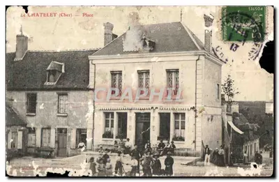 Le Chatelet - Praça - Bilhete postal antigo