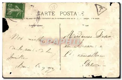 Le Chatelet - Praça - Bilhete postal antigo — Verso