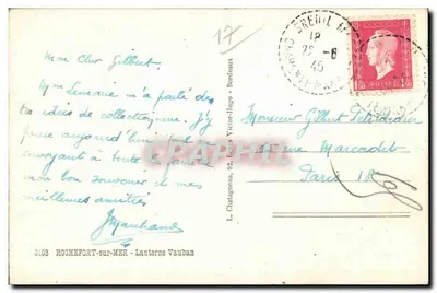 Rochefort-sur-Mer — Latarnia Vauban — Wydawca Elcé — Rewers