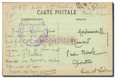 Rochefort — Rue Émile Zola, de Post en het Hotel de France — LL. — Achterkant