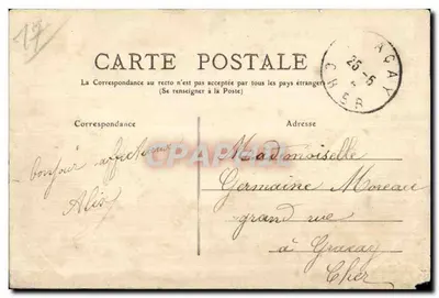 Rochefort-sur-Mer - Rue Lafayette - Stara pocztówka — Rewers
