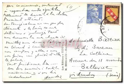 Hendaye (B.P.) — A Cidade, No fundo Fontarrable — Tito — Verso