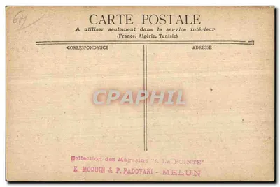 Hendaye e seus arredores — vista do rio e das montanhas — E. Moquin & P. Padovani, Melun — Verso