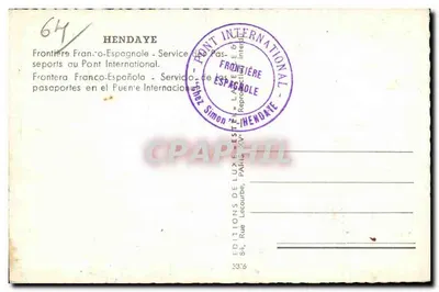 Fronteira Franco-Espanhola — Ponte Internacional — Estel — Verso