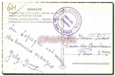 Fronteira Franco-Espanhola — Ponte Internacional — Estel — Verso