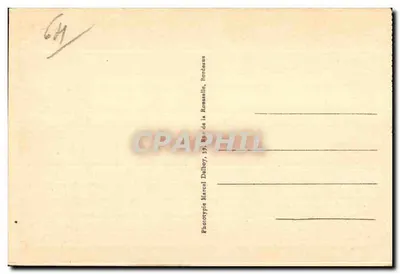 Stara pocztówka Guethary (B P) Panorama łańcucha Pyrenée — Rewers