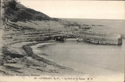 Guéthary (B.-P.) — O Porto e a Digue — Fototipia Marcel Delboy, Bordeaux, n°59