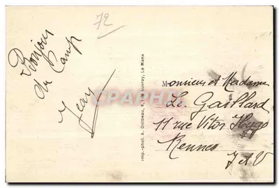 Camp d'Auvours — Sala de Reunião dos Capitães e Soldados — Imp. Fot. A. Dolbeau, Le Mans — Verso