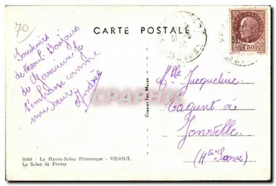 Rocher de la Haute-Saône — vista pitoresca — editor Cim — Verso