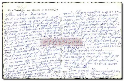 Vesoul — Ogólny widok i Sabot — Stara pocztówka n°99 — Rewers