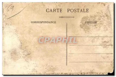 Vaulx-en-Velin (Rhône) — Place de l'Église avec église et bâtiments — Verso