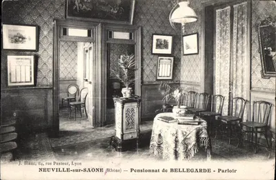 Neuville-sur-Saône — Pensionato de Bellegarde — Salão de Conversa