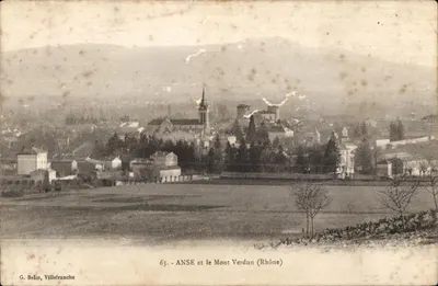 Anse e o Mont Verdun (Rhône) — vista panorâmica — G. Belin, Villefranche, n°63