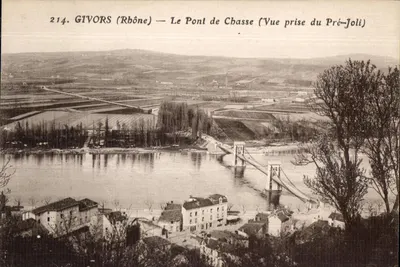 GIVORS (Rhône) — O Ponte de Chasse (Visão tirada do Pré-Joli)