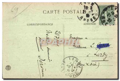 Les Écharmeaux (Rhône) — Route de Proprières — Editor não identificado — Verso