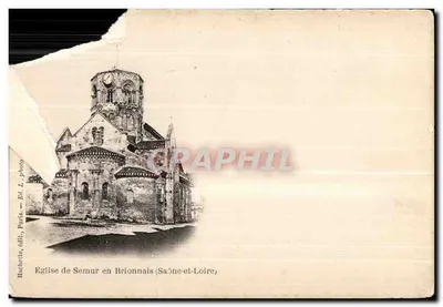 Igreja de Semur-en-Brionnais — Saône-et-Loire — Hachette, édit., Paris, photo Ed. L.
