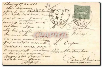 Chagny - Monumento aos Mortos — Ed. da Ménagère, Chagny, n° 4438.A — Verso