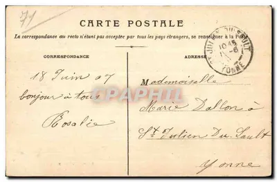 Chagny — Hotel de Ville — Simon, editor Chagny — Verso