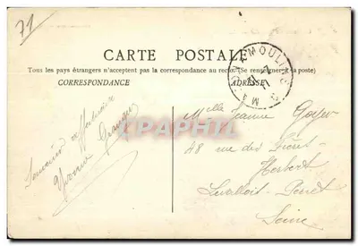 Zamek Berzé-le-Châtel — widok zamku na jego skalnym występnie — Lémonob-Ducoté wyd. Mason — Rewers