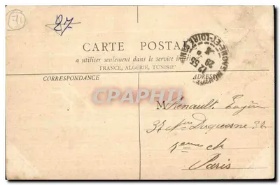 Montceau-les-Mines — Estátua de J. Chigot — A. Lemoine Édit. — Verso