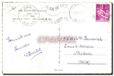San Juan de Luz — Recuerdo de San Juan de Luz — Réal-Photo — Reverso