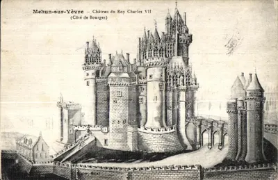 Mehun-sur-Yèvre — Castelo do Rei Carlos VII (Lado de Bourges) — Impressora Linauges