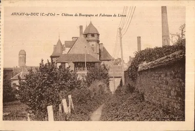 Arnay-le-Duc (Côte-d'Or) — Castelo da Borgonha e Fábrica de Limes — Coll. Savain