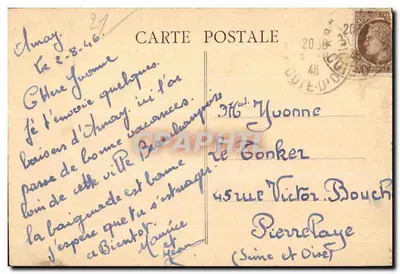 Arnay-le-Duc (Côte-d'Or) — Castelo da Borgonha e Fábrica de Limes — Coll. Savain — Verso