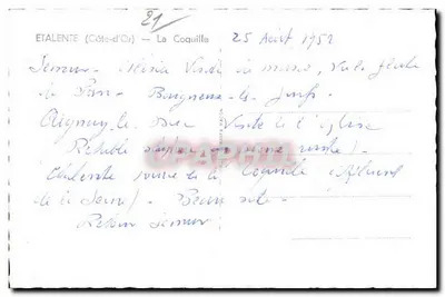 Étalente (Côte-d'Or) — La Coquille — Uitgever Vacon — Achterkant