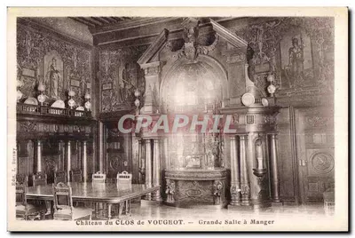 Castelo do CLOS de VOUGEOT — Grande Sala de Jantar — Ed. L. Berney