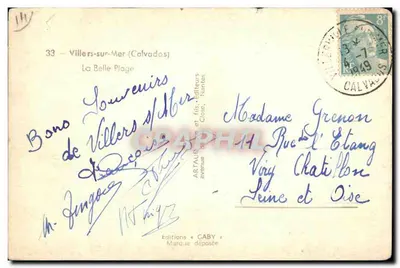 Villers-sur-Mer — La Belle Plage — Ediciones Gaby — Reverso
