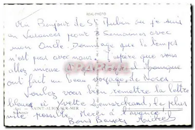 Séouvenir de S'Aubin-sur-Mer — El dique y la playa, la playa a marea alta, el hotel Sé Aubin, el tenis — editor Séouvenir — Reverso
