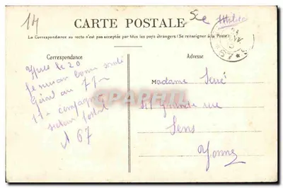 Saint-Pol-sur-Mer — Widok na kościoł i patronat — P.D. n°6 — Rewers