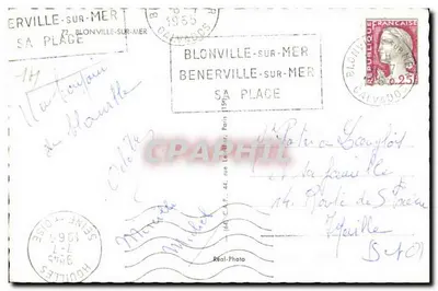 Blonville-sur-Mer — Ricordo dell'ufficio municipale e della posta — Louis Charf, Archite — Verso