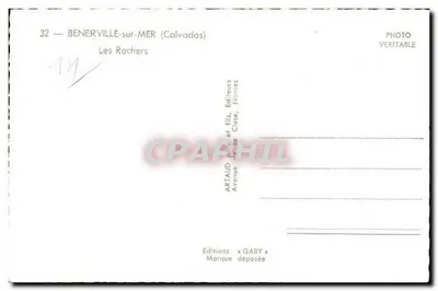 Benerville-sur-Mer — Os Rochos — Edições Gaby — Verso
