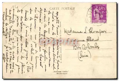 PORT-en-BESSIN (Calvados) — Una sera sulla spiaggia — Gaby, n°55 — Verso