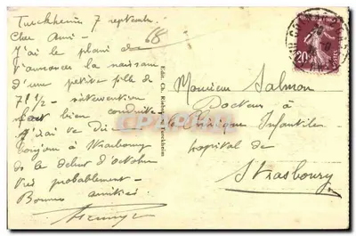 Turckheim (Ht-Rhin) — A Porta de Munique — Editor Ch. Riebstein Turckheim — Verso