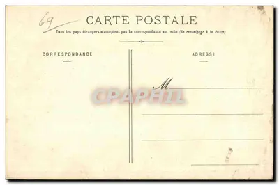 Cartolina d'epoca Lione Il Monumento Carnot e il Sede Sociale della Mutuelle de France e delle — Verso