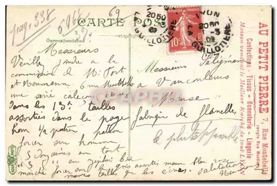 Lyon - Place Carrot & Cours du Midi — Stara pocztówka n° 42, wydawca C. Lévy — Rewers