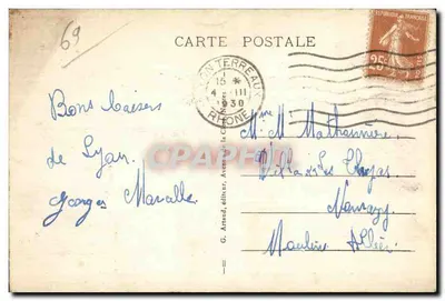 LYON - Il Ponte Saint-Clair sul Rodano e la Collina della Croix-Rousse - n°109 — Verso