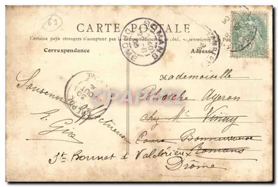 Lyon — Ile Barbe — Het hangende brug — B.F., Parijs, n°800 — Achterkant