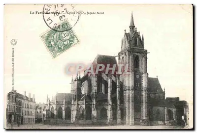 Bilhete postal antigo La Ferte Bernard Eglise N D facade Nord