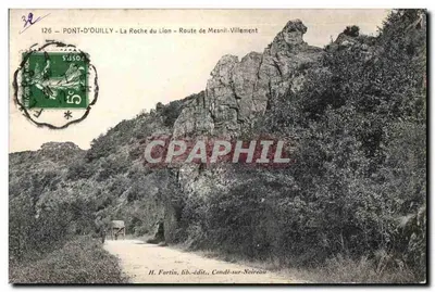 Pont-d'Ouilly — A Roche du Lion — Estrada de Mesnil-Villement — H. Fortin, lib. editor, Condé-sur-Noireau