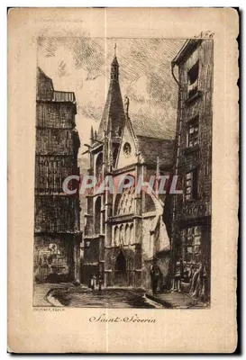Saint-Séverin — vista da igreja — editor Chalmiet, Éculh, N°6